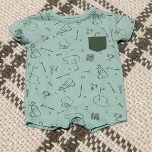Cat & Jack Green Golf Print Bodysuit